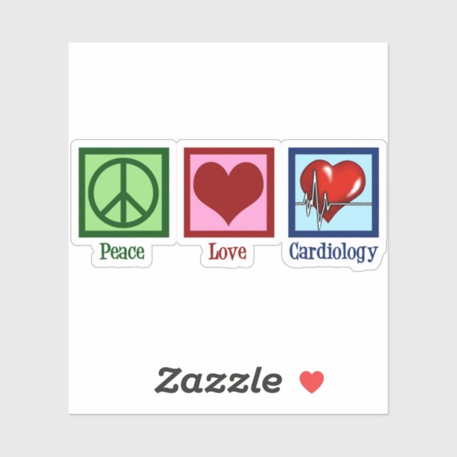 Peace Love Cardiology Heart Surgeon Heartbeat (Sheet)
