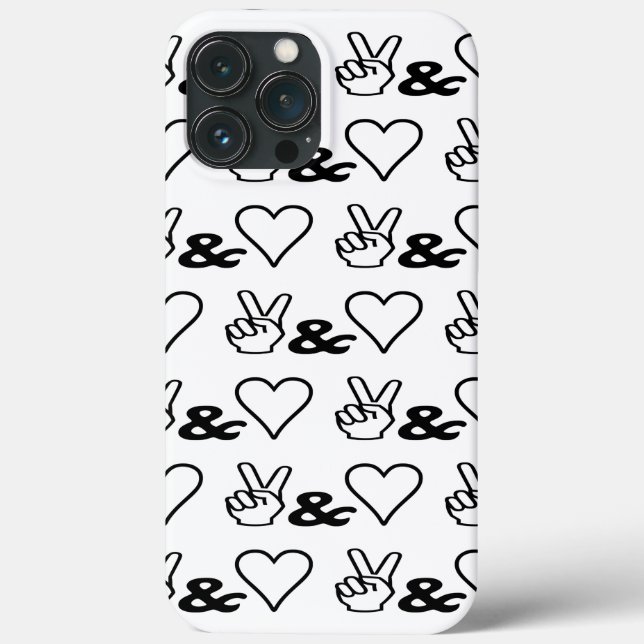 Peace & Love Case-Mate iPhone Case (Back)