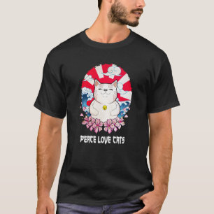 Peace Love Cats Animal Cat Pets Kitten Cat Mom 2 T-Shirt