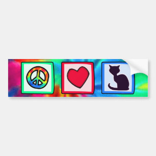 Peace, Love, Cats Bumper Sticker