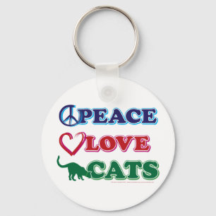 Peace-Love-Cats Key Ring