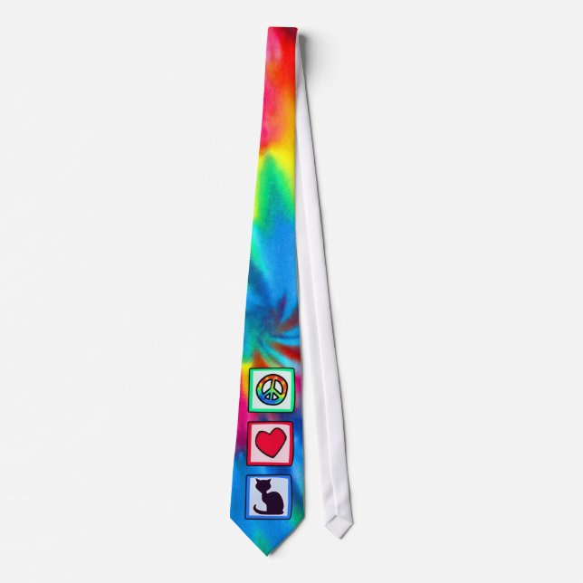 Peace, Love, Cats Tie (Front)