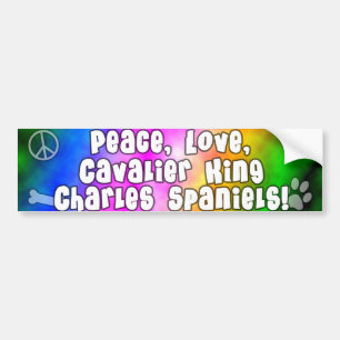 Peace Love Cavalier King Charles Bumper Sticker