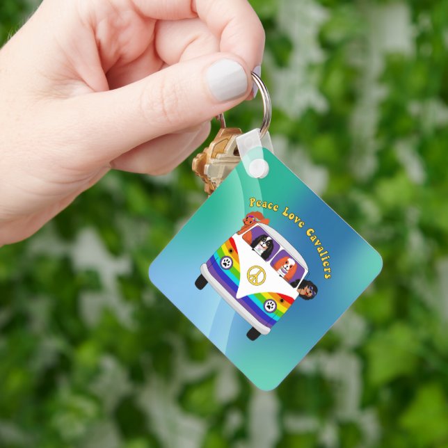 Peace Love Cavaliers Key Ring (Hand)
