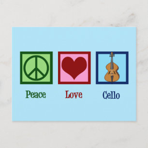 Peace Love Cello Postcard