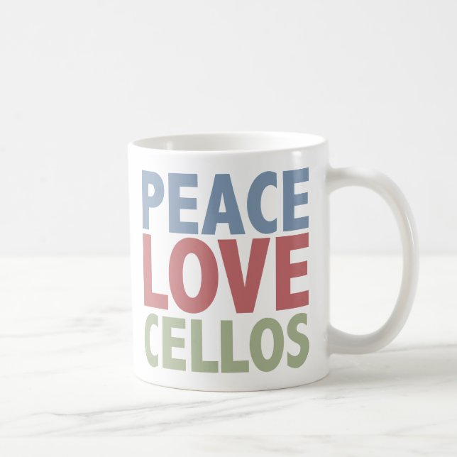 Peace Love Cellos Coffee Mug (Right)