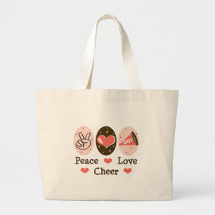 Peace Love Cheer Cheerleading Tote