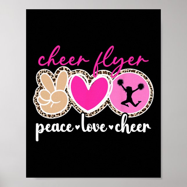 Peace Love Cheer Flyer Cheerleading Flyer  Poster (Front)