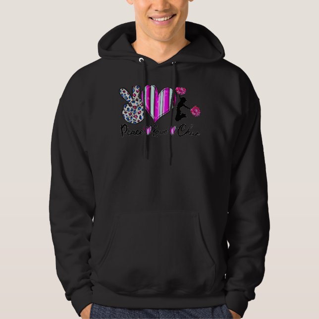 Peace Love Cheer Hoodie (Front)