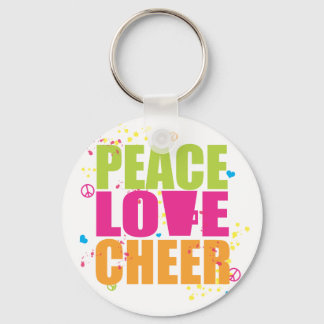 Peace Love Cheer Keychain