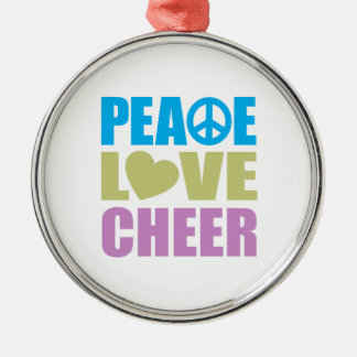 Peace Love Cheer Metal Tree Decoration