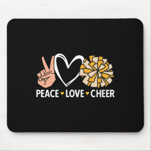 Peace Love Cheer Mum Cheerleading Cheerleader Mum Mouse Mat