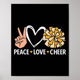 Peace Love Cheer Mum Cheerleading Cheerleader Mum Poster
