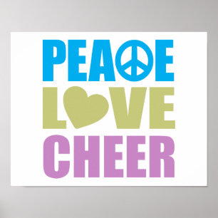 Peace Love Cheer Poster