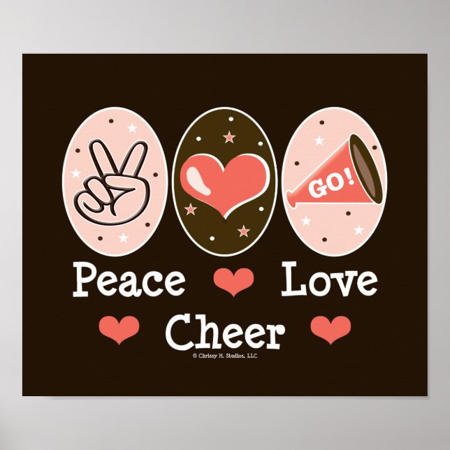 Peace Love Cheer Poster (Front)