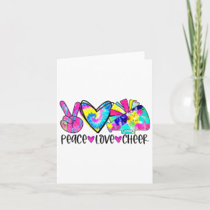 Peace Love Cheer Shirt Tie Dye Cheerleading Cheerl Card