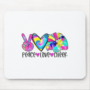 Peace Love Cheer Shirt Tie Dye Cheerleading Cheerl Mouse Mat