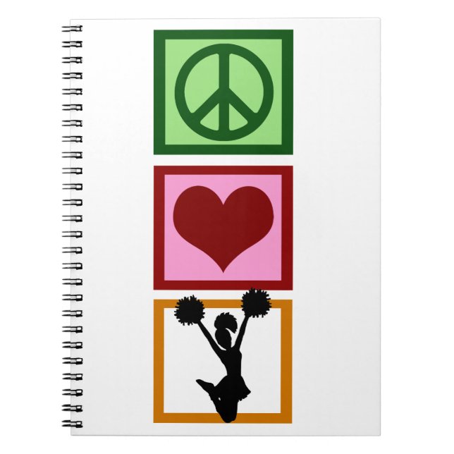 Peace Love Cheerleading Notebook (Front)