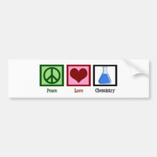 Peace Love Chemistry Bumper Sticker