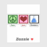 Peace Love Chemistry Laptop<br><div class="desc">If you are a scientist or need a geeky gift for the nerd in your life, this cute Peace love Chemistry sticker features a peace sign, heart, and chemicals in a beaker.</div>