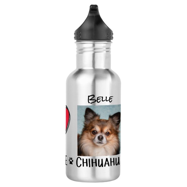 Peace Love Chihuahua Dog Lovers 532 Ml Water Bottle (Right)