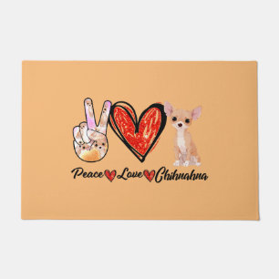peace love chihuahua dog mum chihuahua lovers mors doormat
