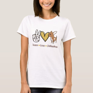 Peace Love Chihuahua Dog T-Shirt