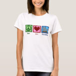Peace Love Chinchillas T-Shirt<br><div class="desc">A peace sign,  heart,  and a cute chinchilla. I love those little pets and this pretty Peace Love Chinchillas gift.</div>