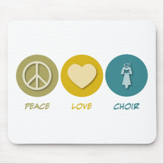 Peace Love Choir Mouse Mat