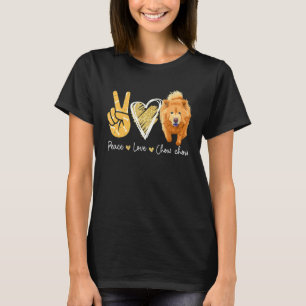 Peace Love Chow Chow Dog T-Shirt