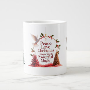 Peace Love Christmas Dove Mug – Speciality Jumbo 