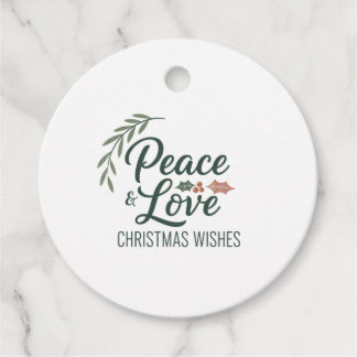 Peace & Love Christmas Gift Tag