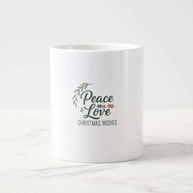 Peace & Love Christmas Mug (Front)