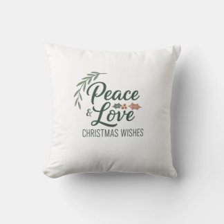 Peace & Love Christmas Pillow