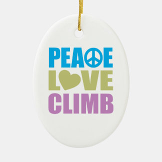 Peace Love Climb Ceramic Tree Decoration