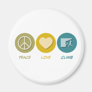Peace Love Climb Magnet