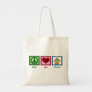 Peace Love Clowns Tote Bag