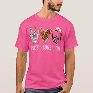 Peace Love Cna Halloween Nurse Certified Nursing A T-Shirt