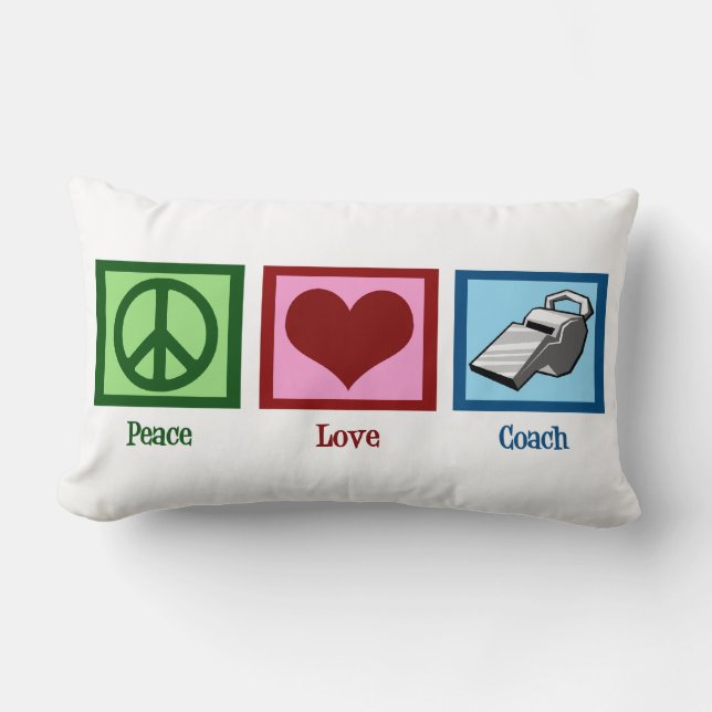 Peace Love Coach Lumbar Cushion (Front)