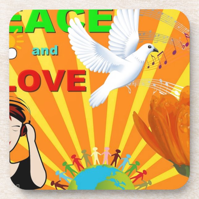 Peace & Love Coaster (Front)