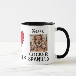 Peace Love Cocker Spaniel Dog Lovers Mug