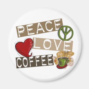 PEACE LOVE COFFEE 2 MAGNET