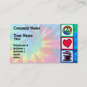 Peace, Love, Coffee Business Card