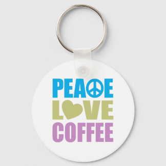 Peace Love Coffee Key Ring
