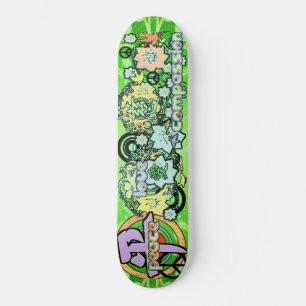 Peace-Love-Compassion-Kanji - Skateboard