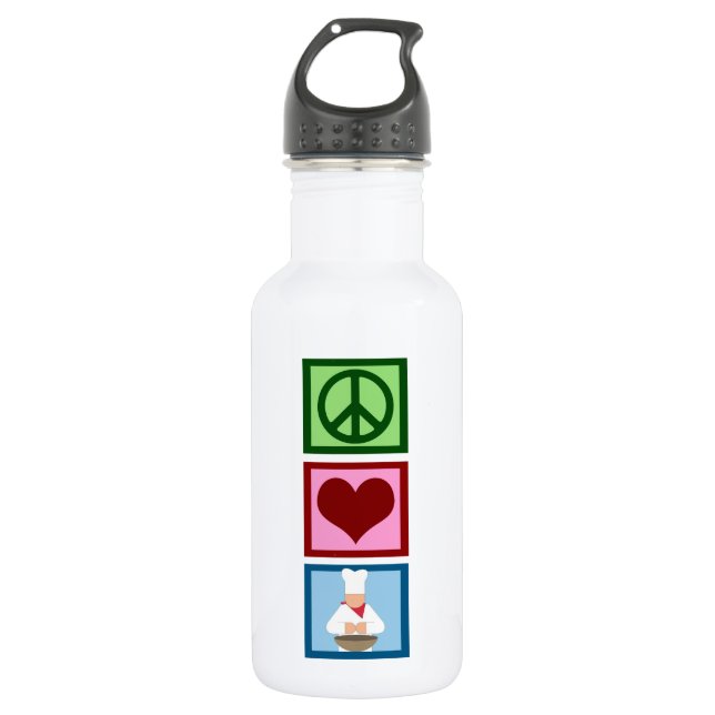 Peace Love Cook 532 Ml Water Bottle (Front)