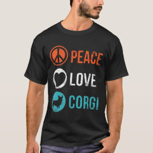 Peace Love Corgi Dog Pet Owner Puppy T-Shirt