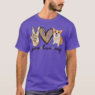 Peace Love Corgi Funny Dog Mom Corgi Lover Mother' T-Shirt
