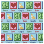 Peace Love Corgis Fabric