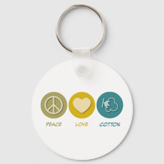 Peace Love Cotton Key Ring